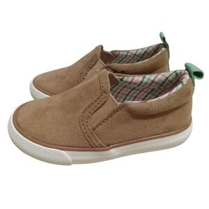 Cat&Jack baby toddler unisex size 5 tan casual suede shoe slip on